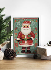 Santa with a Candy Striped Border